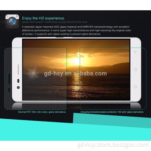 HUYSHE anti- broken screen guard for lenovo k 5 note protector tempered glass